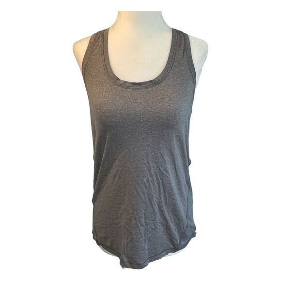 Yogalicious Ultra Soft Lightweight Racerback Athletic Tank Top Gray Tech Knit XS - Picture 3 of 8
